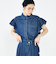 【RM denim】ラッフルスリーブデニムブラウス