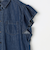 【RM denim】ラッフルスリーブデニムブラウス