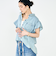 【RM denim】ラッフルスリーブデニムブラウス