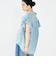 【RM denim】ラッフルスリーブデニムブラウス