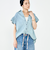 【RM denim】ラッフルスリーブデニムブラウス