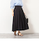 ウォッシャブルタフタタックフレアロングスカート
