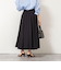 ウォッシャブルタフタタックフレアロングスカート