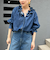 【RM denim】フリルギャザーデニムブラウス