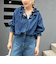 【RM denim】フリルギャザーデニムブラウス