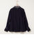 チュール襟付オーガンジーフレアシャツブラウス