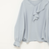 ウォッシャブルサテンアシンメトリーラッフルブラウス