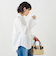 ウォッシャブルORGANICコットンフリルシャツブラウス