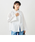 ウォッシャブルORGANICコットンフリルシャツブラウス