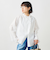 ウォッシャブルORGANICコットンフリルシャツブラウス
