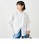 ウォッシャブルORGANICコットンフリルシャツブラウス