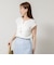 ウォッシャブルストレッチジョーゼットフロントラッフルブラウス