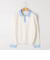 《手洗い可能》シャツレイヤード風スキッパーポロニット