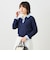 《手洗い可能》シャツレイヤード風スキッパーポロニット