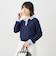《手洗い可能》シャツレイヤード風スキッパーポロニット