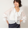 ウォッシャブルシアーラッフル羽織りブラウス