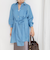 ウォッシャブルウエストリボン2WAYロングシャツ
