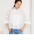 【MARILYN MOON】sheer starched cotton lace frilled ブラウス