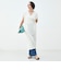 ウォッシャブル袖口リブマキシ丈ワンピースジョーゼットダンボール