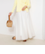 ウォッシャブルシアーボリュームフレアロングスカート