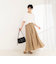 ウォッシャブルシアーボリュームフレアロングスカート