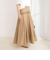 ウォッシャブルシアーボリュームフレアロングスカート