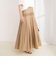 ウォッシャブルシアーボリュームフレアロングスカート