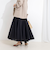 ウォッシャブルシアーボリュームフレアロングスカート