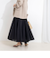 ウォッシャブルシアーボリュームフレアロングスカート