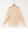ウォッシャブルサイドボタンシアーブラウス