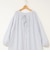 ウォッシャブルシャーリングストライプ2WAYギャザーワンピース