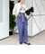 ウォッシャブルラップ風ワイドパンツ