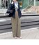 ウォッシャブルラップ風ワイドパンツ