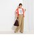 ウォッシャブルラップ風ワイドパンツ