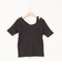 ウォッシャブルアシンメトリー2WAYリブTシャツ