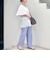 《セットアップ対応》ウォッシャブルストレッチツイル愛されセミワイドパンツ
