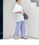 《セットアップ対応》ウォッシャブルストレッチツイル愛されセミワイドパンツ