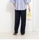 《セットアップ対応》ウォッシャブルストレッチツイル愛されセミワイドパンツ