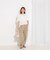 【WEB限定】ウォッシャブルストレッチジョーゼットラッフル袖ブラウス