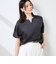 《セットアップ対応》ウォッシャブルツイルケープ風ブラウス