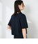 《セットアップ対応》ウォッシャブル麻調5分袖ブラウス