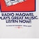 【MAQWEL/マクウェル】ウォッシャブルRADIO Maqwel オープンエンドプリントTシャツ