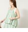 【WALANCE/ワランス】natural dye sheer cotton check gather camisole