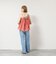 【WALANCE/ワランス】natural dye sheer cotton check gather camisole