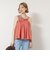 【WALANCE/ワランス】natural dye sheer cotton check gather camisole