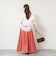 【WALANCE/ワランス】natural dye sheer cotton check flare スカート