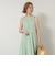 【WALANCE/ワランス】natural dye sheer cotton check gather dress