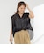 【WEB限定】ウォッシャブルライトカールマイヤーノースリーブオーバーブラウス