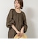 【WALANCE/ワランス】natural dye linen balloon sleeve dress