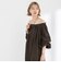 【WALANCE/ワランス】natural dye linen balloon sleeve dress